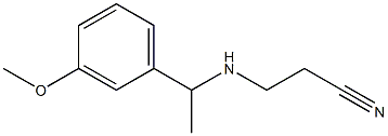 3-{[1-(3-methoxyphenyl)ethyl]amino}propanenitrile 구조식 이미지