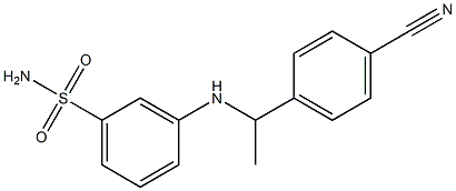 3-{[1-(4-cyanophenyl)ethyl]amino}benzene-1-sulfonamide 구조식 이미지