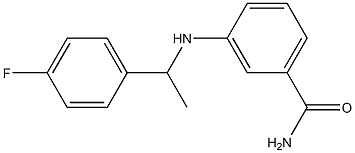 3-{[1-(4-fluorophenyl)ethyl]amino}benzamide 구조식 이미지