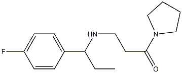 3-{[1-(4-fluorophenyl)propyl]amino}-1-(pyrrolidin-1-yl)propan-1-one 구조식 이미지