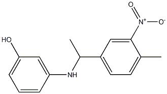3-{[1-(4-methyl-3-nitrophenyl)ethyl]amino}phenol 구조식 이미지