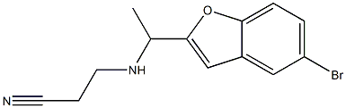 3-{[1-(5-bromo-1-benzofuran-2-yl)ethyl]amino}propanenitrile Structure