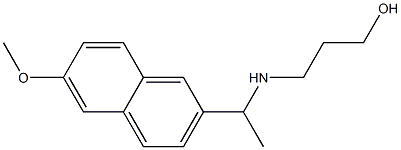 3-{[1-(6-methoxynaphthalen-2-yl)ethyl]amino}propan-1-ol 구조식 이미지