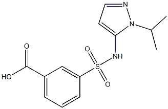 3-{[1-(propan-2-yl)-1H-pyrazol-5-yl]sulfamoyl}benzoic acid 구조식 이미지