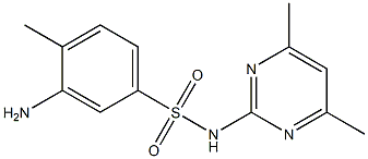 3-amino-N-(4,6-dimethylpyrimidin-2-yl)-4-methylbenzene-1-sulfonamide 구조식 이미지