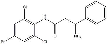 3-amino-N-(4-bromo-2,6-dichlorophenyl)-3-phenylpropanamide 구조식 이미지