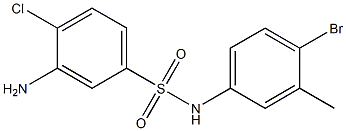 3-amino-N-(4-bromo-3-methylphenyl)-4-chlorobenzene-1-sulfonamide 구조식 이미지