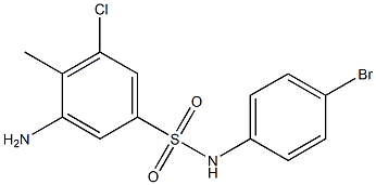 3-amino-N-(4-bromophenyl)-5-chloro-4-methylbenzene-1-sulfonamide 구조식 이미지