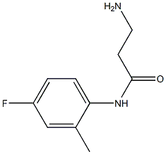 3-amino-N-(4-fluoro-2-methylphenyl)propanamide 구조식 이미지