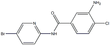 3-amino-N-(5-bromopyridin-2-yl)-4-chlorobenzamide 구조식 이미지