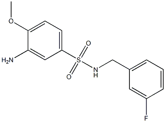 3-amino-N-[(3-fluorophenyl)methyl]-4-methoxybenzene-1-sulfonamide Structure