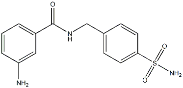 3-amino-N-[(4-sulfamoylphenyl)methyl]benzamide 구조식 이미지