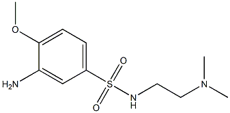 3-amino-N-[2-(dimethylamino)ethyl]-4-methoxybenzene-1-sulfonamide 구조식 이미지