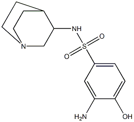 3-amino-N-{1-azabicyclo[2.2.2]octan-3-yl}-4-hydroxybenzene-1-sulfonamide 구조식 이미지