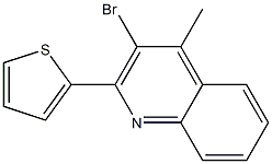 3-bromo-4-methyl-2-(thiophen-2-yl)quinoline Structure