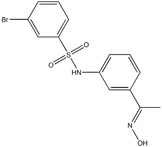 3-bromo-N-{3-[1-(hydroxyimino)ethyl]phenyl}benzene-1-sulfonamide Structure