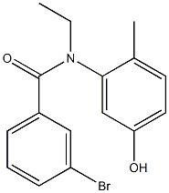 3-bromo-N-ethyl-N-(5-hydroxy-2-methylphenyl)benzamide Structure