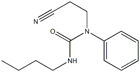 3-butyl-1-(2-cyanoethyl)-1-phenylurea Structure
