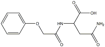 3-carbamoyl-2-(2-phenoxyacetamido)propanoic acid 구조식 이미지