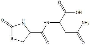 3-carbamoyl-2-[(2-oxo-1,3-thiazolidin-4-yl)formamido]propanoic acid Structure