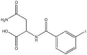 3-carbamoyl-2-[(3-iodophenyl)formamido]propanoic acid Structure