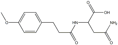 3-carbamoyl-2-[3-(4-methoxyphenyl)propanamido]propanoic acid 구조식 이미지