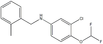 3-chloro-4-(difluoromethoxy)-N-[(2-methylphenyl)methyl]aniline 구조식 이미지