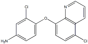 3-chloro-4-[(5-chloroquinolin-8-yl)oxy]aniline 구조식 이미지