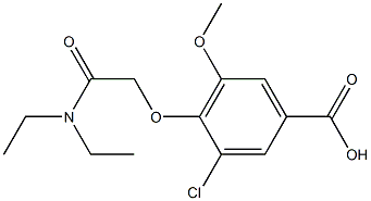 3-chloro-4-[(diethylcarbamoyl)methoxy]-5-methoxybenzoic acid Structure