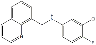 3-chloro-4-fluoro-N-(quinolin-8-ylmethyl)aniline 구조식 이미지