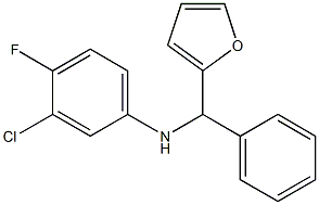 3-chloro-4-fluoro-N-[furan-2-yl(phenyl)methyl]aniline Structure