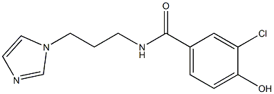 3-chloro-4-hydroxy-N-[3-(1H-imidazol-1-yl)propyl]benzamide 구조식 이미지