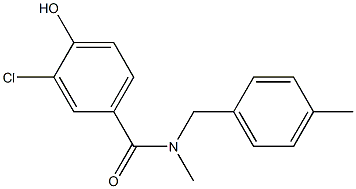 3-chloro-4-hydroxy-N-methyl-N-[(4-methylphenyl)methyl]benzamide 구조식 이미지