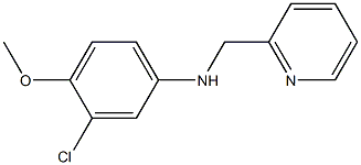 3-chloro-4-methoxy-N-(pyridin-2-ylmethyl)aniline 구조식 이미지