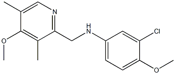 3-chloro-4-methoxy-N-[(4-methoxy-3,5-dimethylpyridin-2-yl)methyl]aniline 구조식 이미지