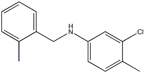 3-chloro-4-methyl-N-[(2-methylphenyl)methyl]aniline Structure