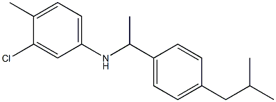 3-chloro-4-methyl-N-{1-[4-(2-methylpropyl)phenyl]ethyl}aniline 구조식 이미지