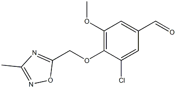 3-chloro-5-methoxy-4-[(3-methyl-1,2,4-oxadiazol-5-yl)methoxy]benzaldehyde 구조식 이미지