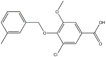 3-chloro-5-methoxy-4-[(3-methylphenyl)methoxy]benzoic acid Structure