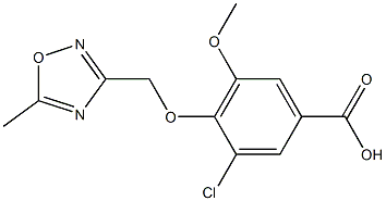 3-chloro-5-methoxy-4-[(5-methyl-1,2,4-oxadiazol-3-yl)methoxy]benzoic acid Structure