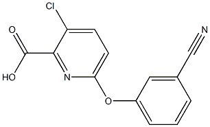 3-chloro-6-(3-cyanophenoxy)pyridine-2-carboxylic acid 구조식 이미지
