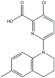 3-chloro-6-(6-methyl-1,2,3,4-tetrahydroquinolin-1-yl)pyridine-2-carboxylic acid Structure