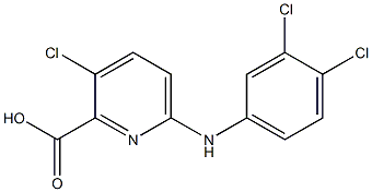 3-chloro-6-[(3,4-dichlorophenyl)amino]pyridine-2-carboxylic acid 구조식 이미지