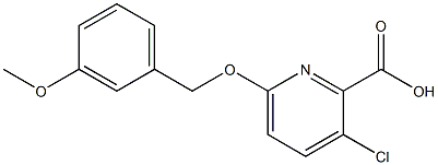 3-chloro-6-[(3-methoxyphenyl)methoxy]pyridine-2-carboxylic acid 구조식 이미지