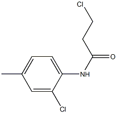 3-chloro-N-(2-chloro-4-methylphenyl)propanamide 구조식 이미지