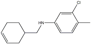 3-chloro-N-(cyclohex-3-en-1-ylmethyl)-4-methylaniline 구조식 이미지
