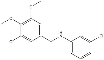 3-chloro-N-[(3,4,5-trimethoxyphenyl)methyl]aniline Structure