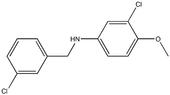 3-chloro-N-[(3-chlorophenyl)methyl]-4-methoxyaniline Structure