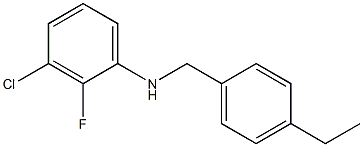 3-chloro-N-[(4-ethylphenyl)methyl]-2-fluoroaniline Structure