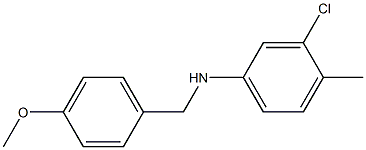 3-chloro-N-[(4-methoxyphenyl)methyl]-4-methylaniline 구조식 이미지